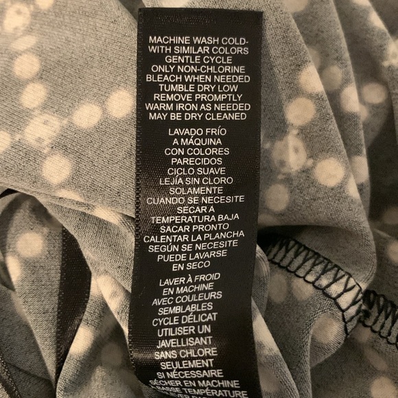 WHBM Long Sleeve Dress, Stretchy, Diamond Geo Print, Scoop Neck, Pop Over, NWOT - Picture 8 of 8